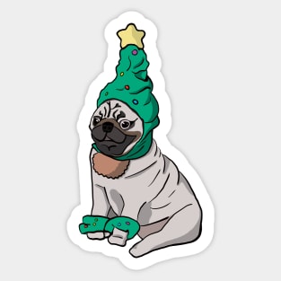 Merry Pugmas! Sticker